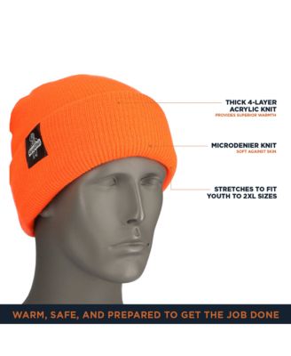 Men's Four Layered Soft Acrylic Knit Winter Beanie Fat Cap