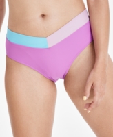Salt + Cove Juniors' Color Blocked Bikini Bottoms, Created for Macy's - Orchid Multi