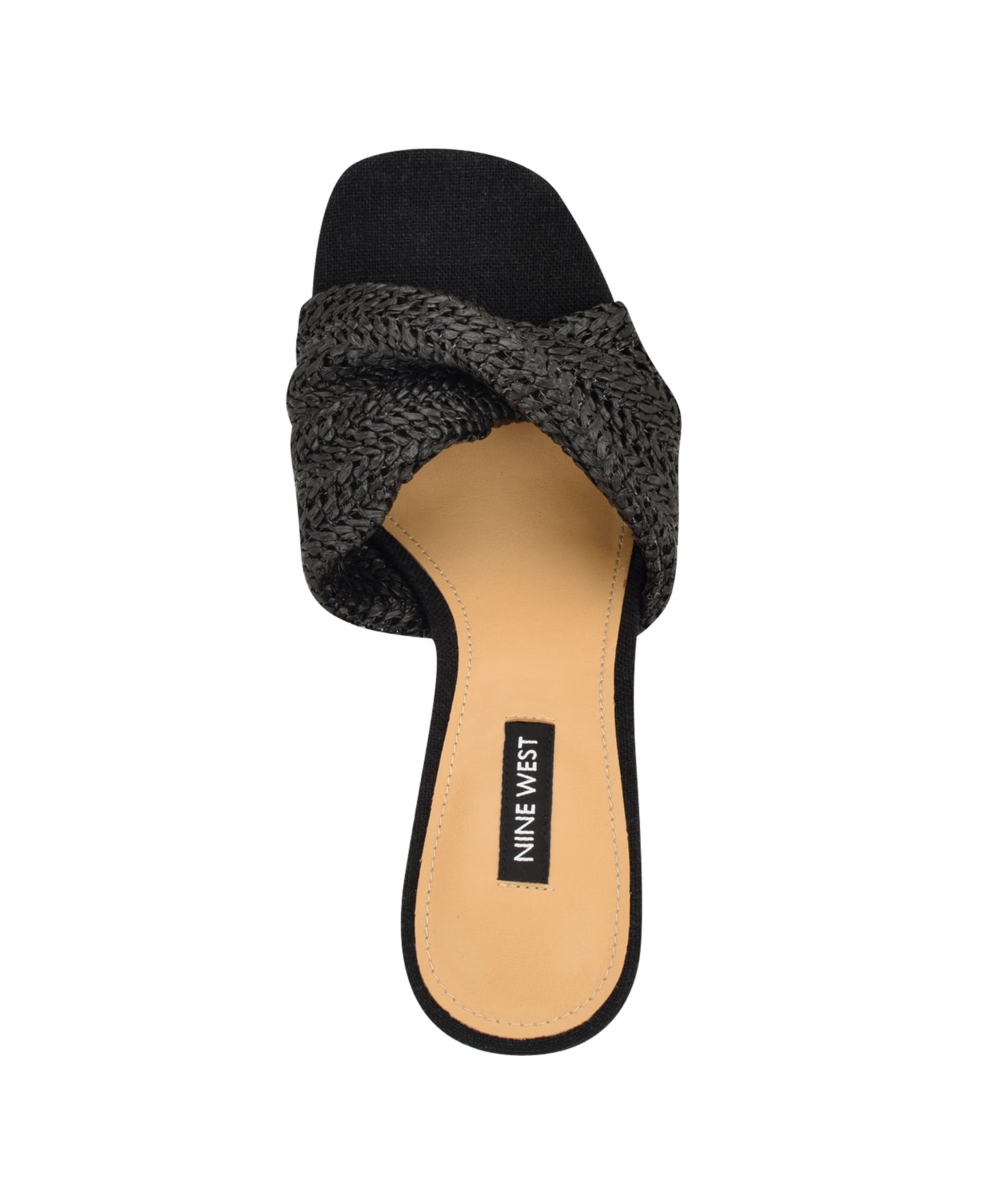 Женские сандалии Nine West Nikhil Slip-On Square Toe Wedge, цвет: Чёрный — фото 4