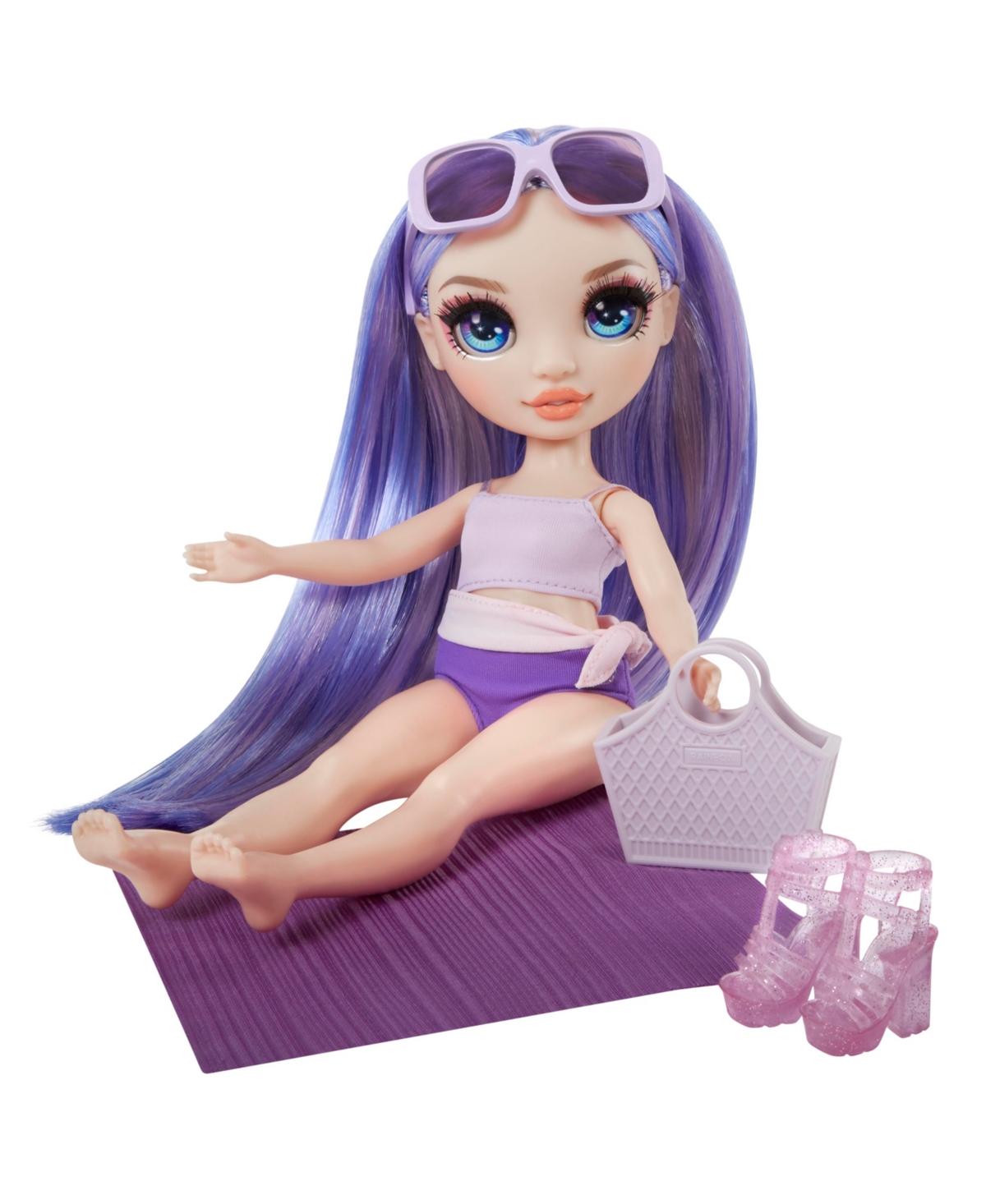 Shop Rainbow High Swim And Style Fashion Doll- Violet In Multicolor