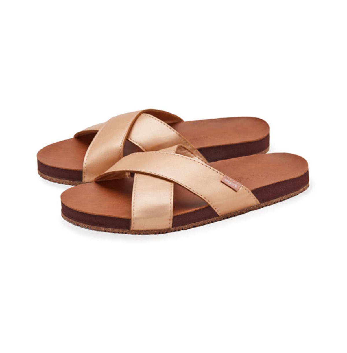Women's Zensole Vistas Faux Leather Double Strap Slide Sandals - Sweetgrass