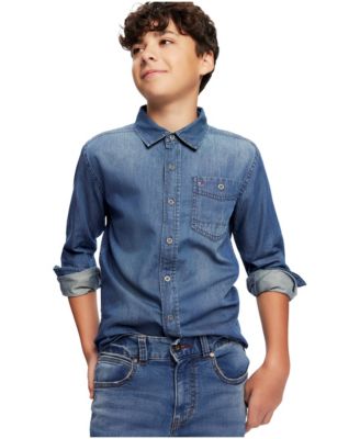 Big Boys Max Denim Button-Front Shirt