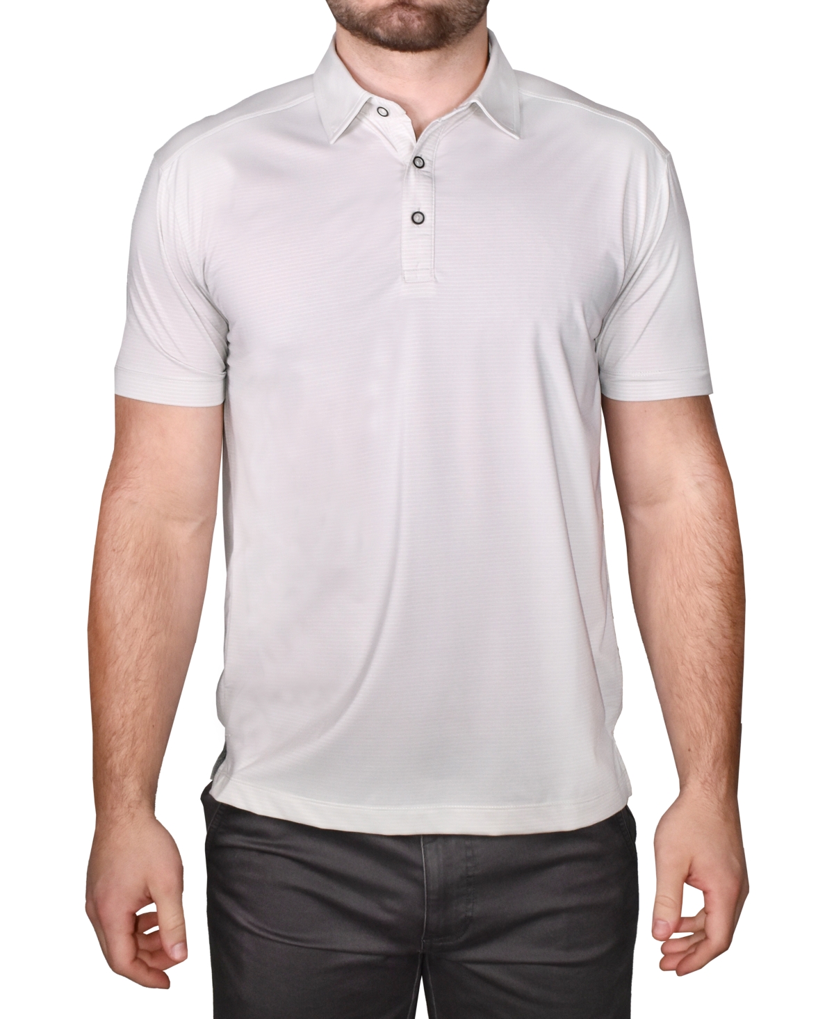 Shop Vintage 1946 Men's Shadow Stripe Polo In Taupe