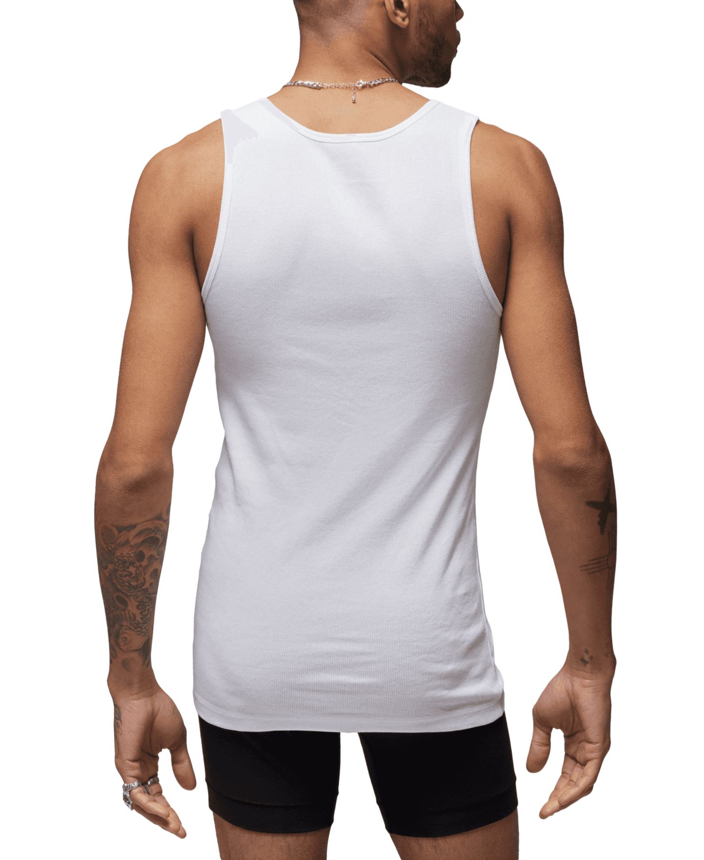 Мужские топы Jordan 2-Pack Flight Base Stretch Cotton Ribbed Tanks, цвет: Белый — фото 6