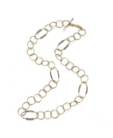 Sterling Silver 14K Gold Plated Round Trinkets Clear Cubic Zirconia Accent Necklace - Gold