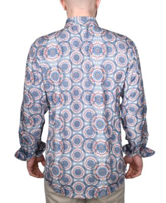 Men's Printed Long-Sleeve Woven Shirt