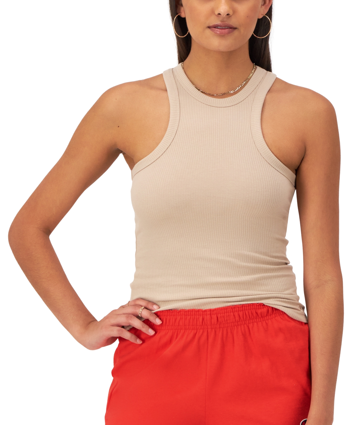 Champion Women's High-Neck Ribbed Tank