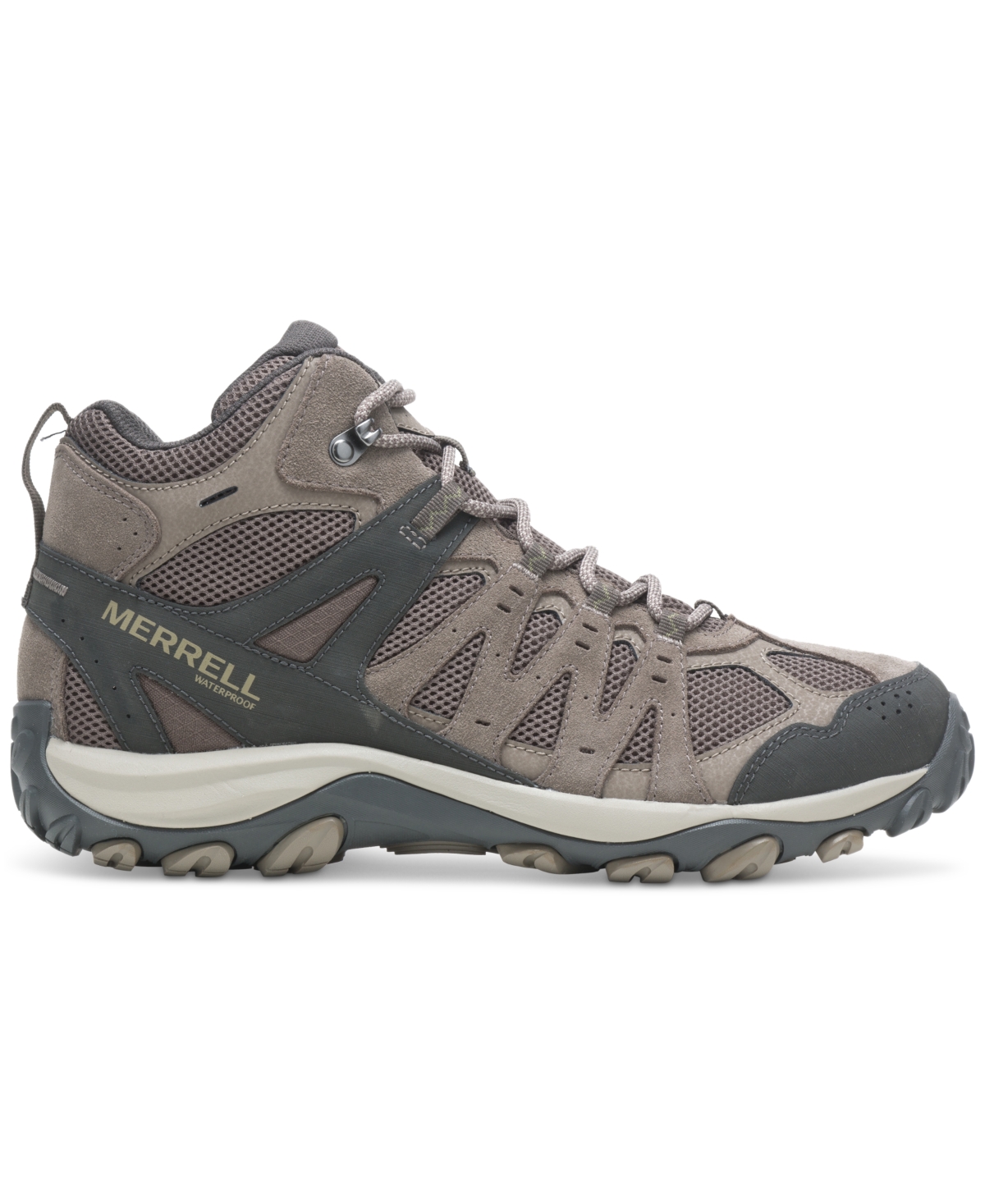Shop Merrell Men's Accentor 3 Mid Waterproof Lace-up Hiking Boots In Boulder