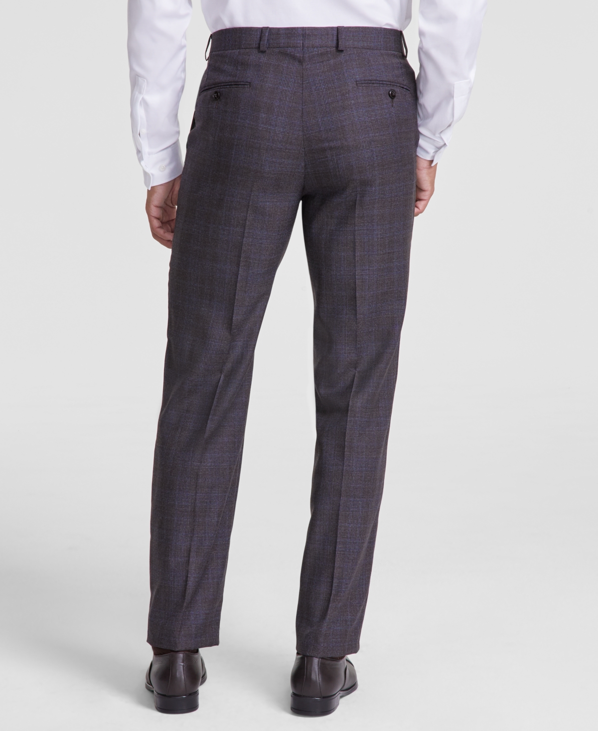 Michael Kors Men Classic-Fit Wool-Blend Suit Separate Pants -blue