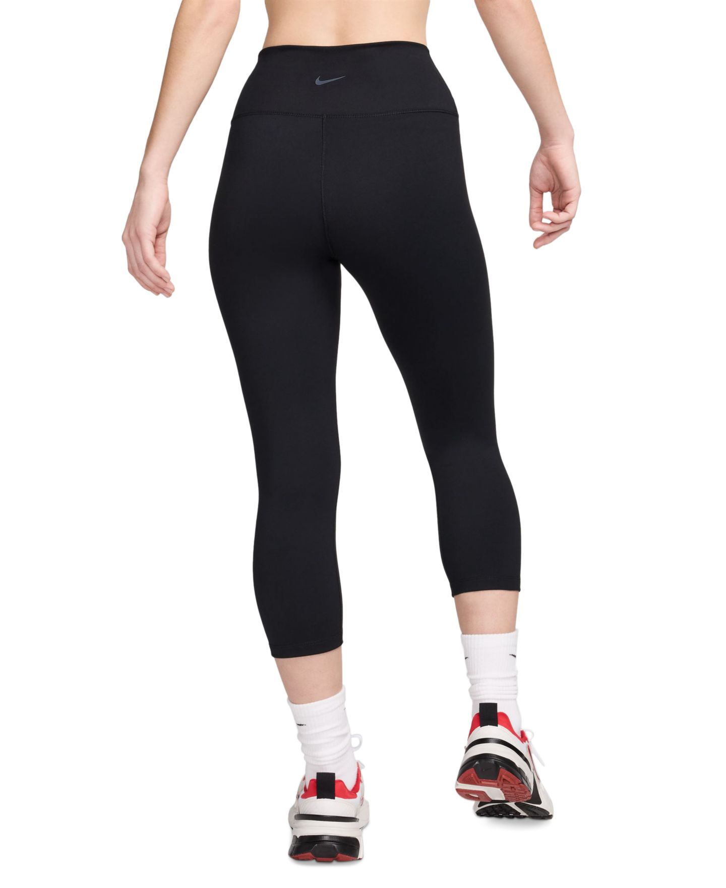 Женские леггинсы Nike One High-Waisted Cropped-Length, цвет: Чёрный — фото 5