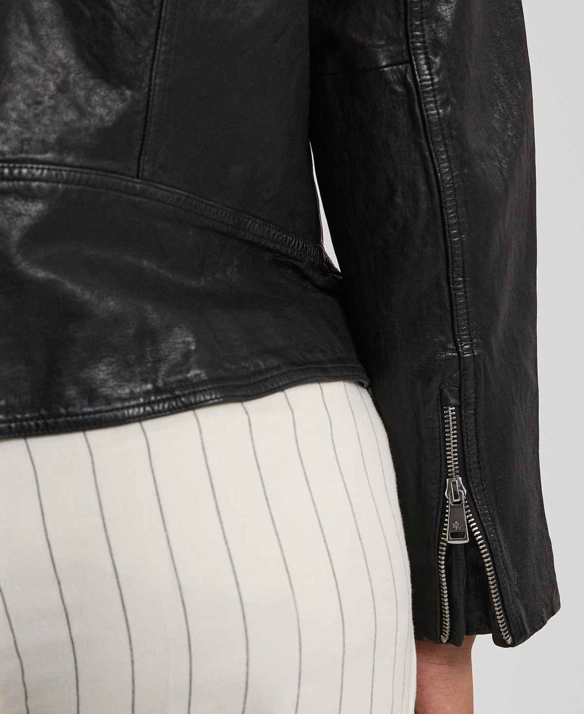 Lauren Ralph Lauren Plus Size Leather Moto Jacket