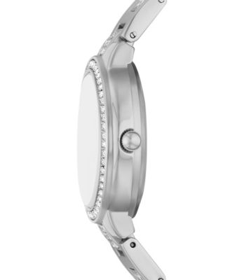 Women's Three Hand Silver-Tone Alloy Watch 30mm Gift Set