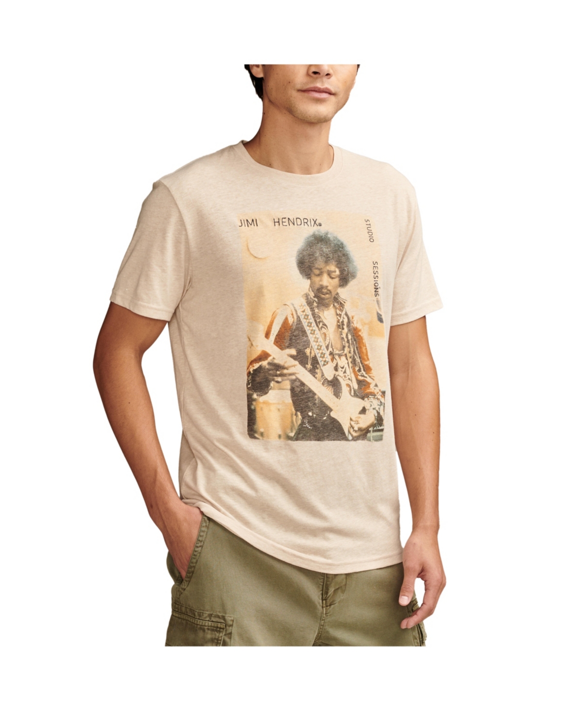 Men's Short Sleeve Hendrix Photo T-shirt - Oatmeal Heather