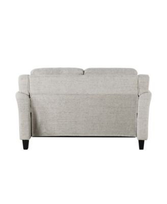 56.3" Polyester Harvard Loveseat with Curved Arms