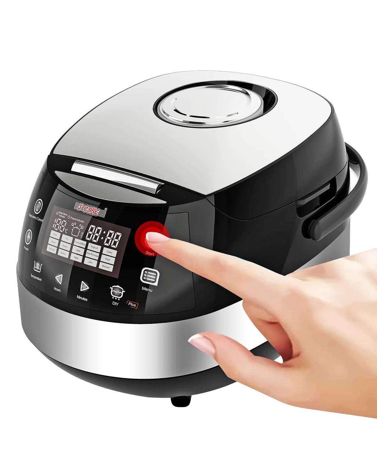 Asian Rice Cooker Electric Japanese Rice Maker w 17 Preset Touch Screen Nonstick Inner Pot Rc 0501 - Grey