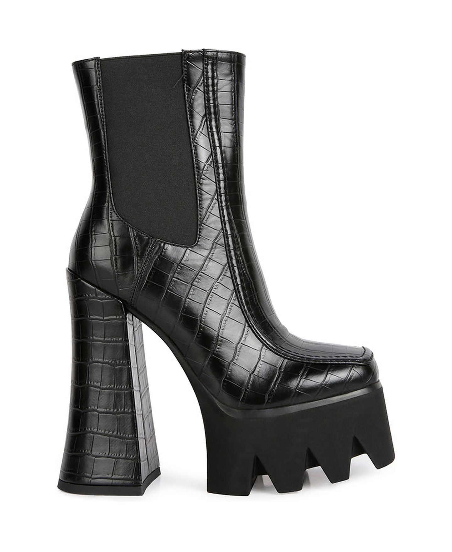 Женские ботинки London Rag Bounty High Platform Heel Chelsea, цвет: Чёрный — фото 2