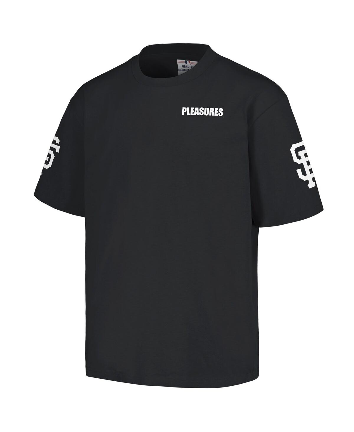 Shop Pleasures Men's  Black San Francisco Giants Team T-shirt