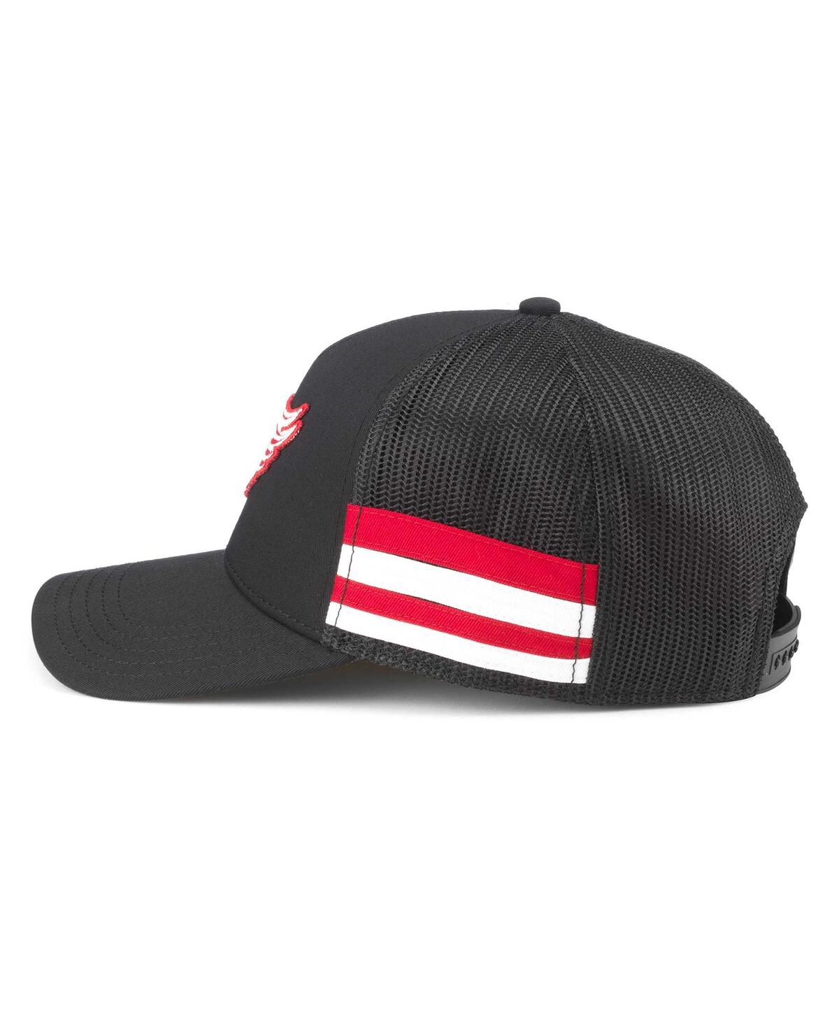 Shop American Needle Men's  Black Detroit Red Wings Hotfoot Stripes Trucker Adjustable Hat