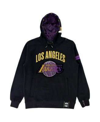 Men's and Women's NBA x Black Los Angeles Lakers Culture & Hoops Heavyweight Pullover Hoodie