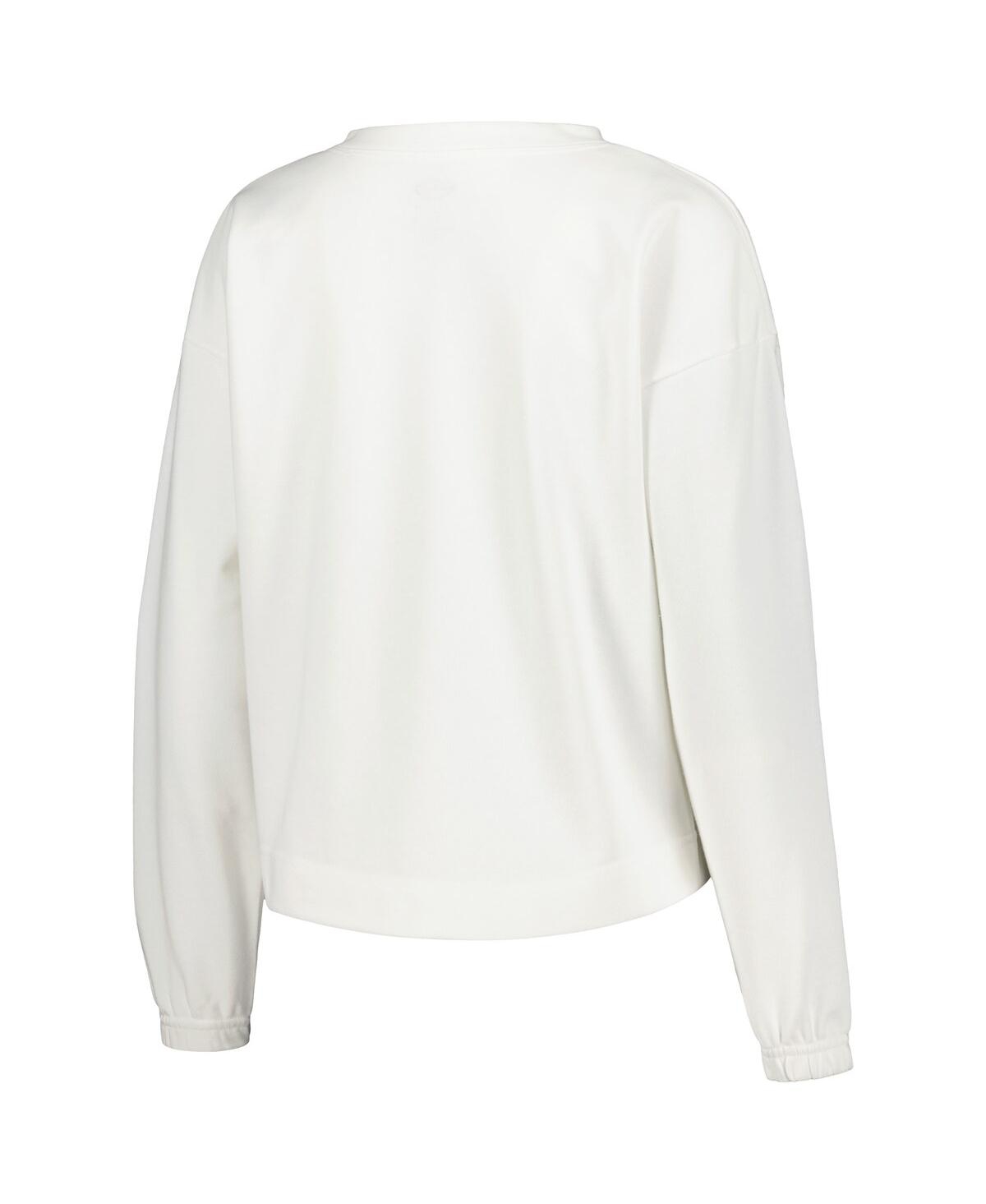 Shop Concepts Sport Women's  White Nashville Sc Sunray Notch Neck Long Sleeve T-shirt