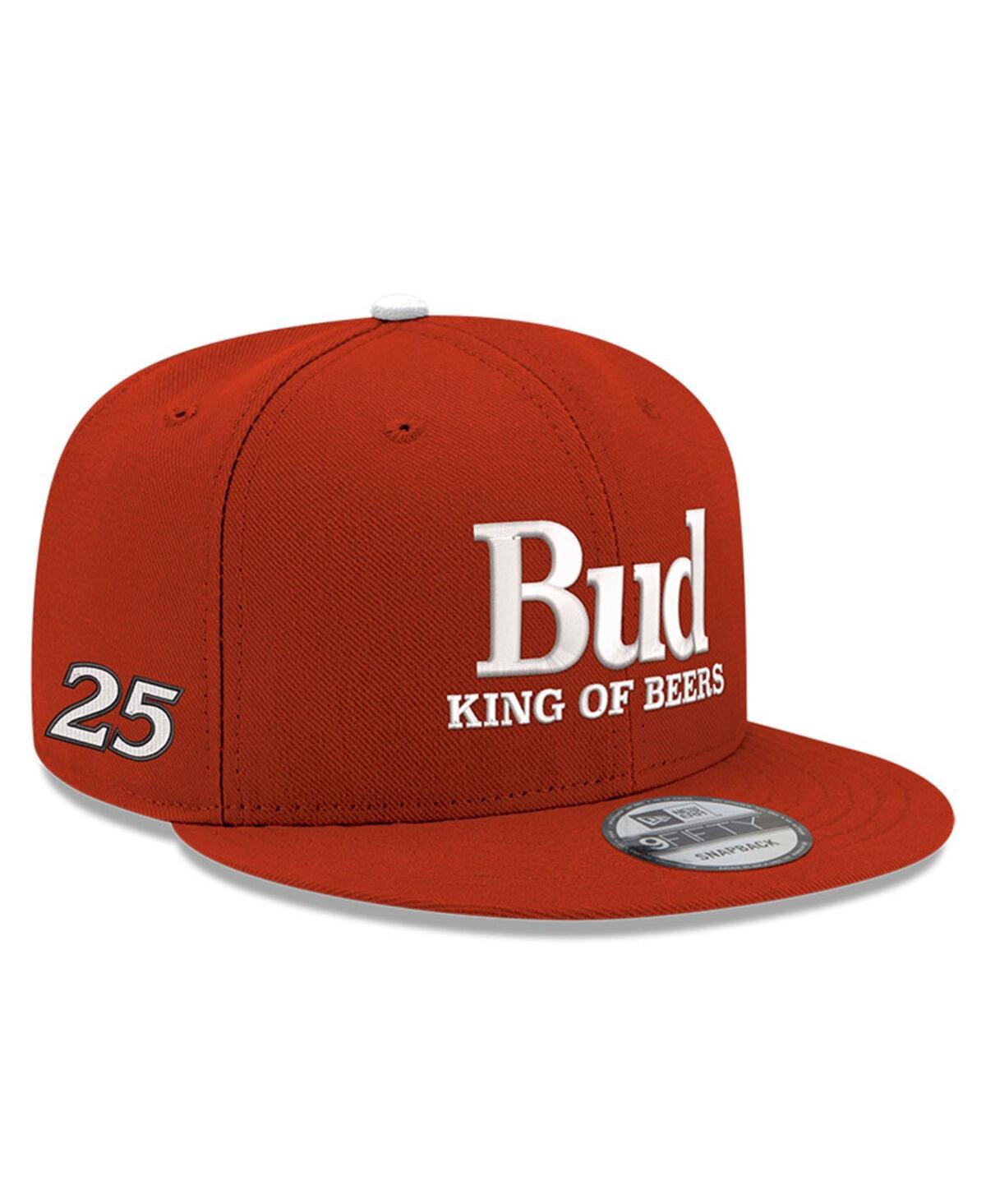 New Era Scarlet Hendrick Motorsports Budweiser 9fifty Adjustable Snapback Hat In Scarlet