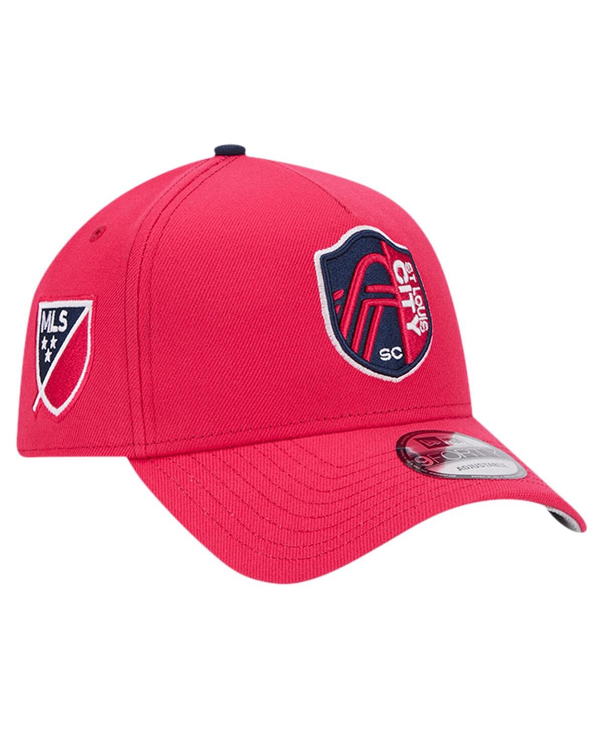 NEW ERA MEN'S NEW ERA RED ST. LOUIS CITY SC 2024 KICK OFF COLLECTION 9FORTY A-FRAME ADJUSTABLE HAT