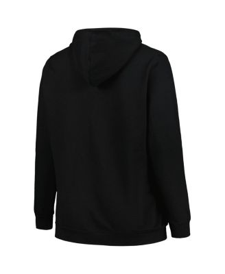 Women's Black Tennessee Volunteers Plus Size Heart & Soul Notch Neck Pullover Hoodie