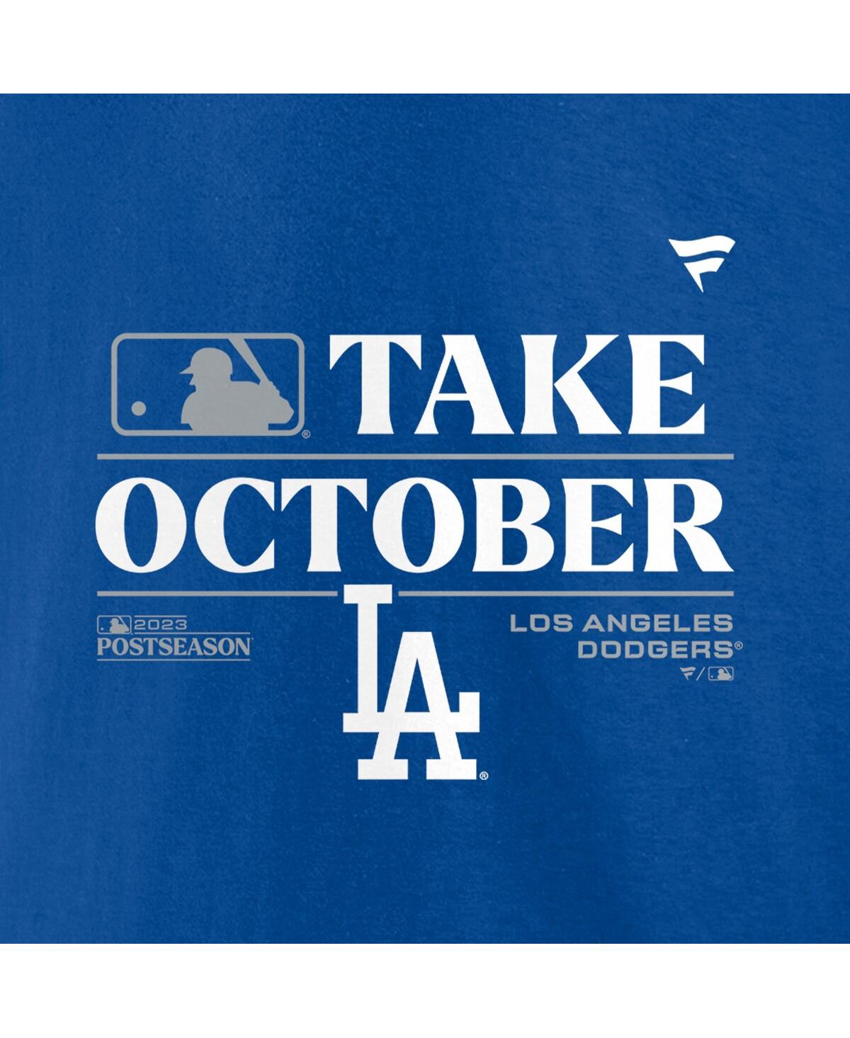 Shop Fanatics Big Boys  Royal Los Angeles Dodgers 2023 Postseason Locker Room T-shirt