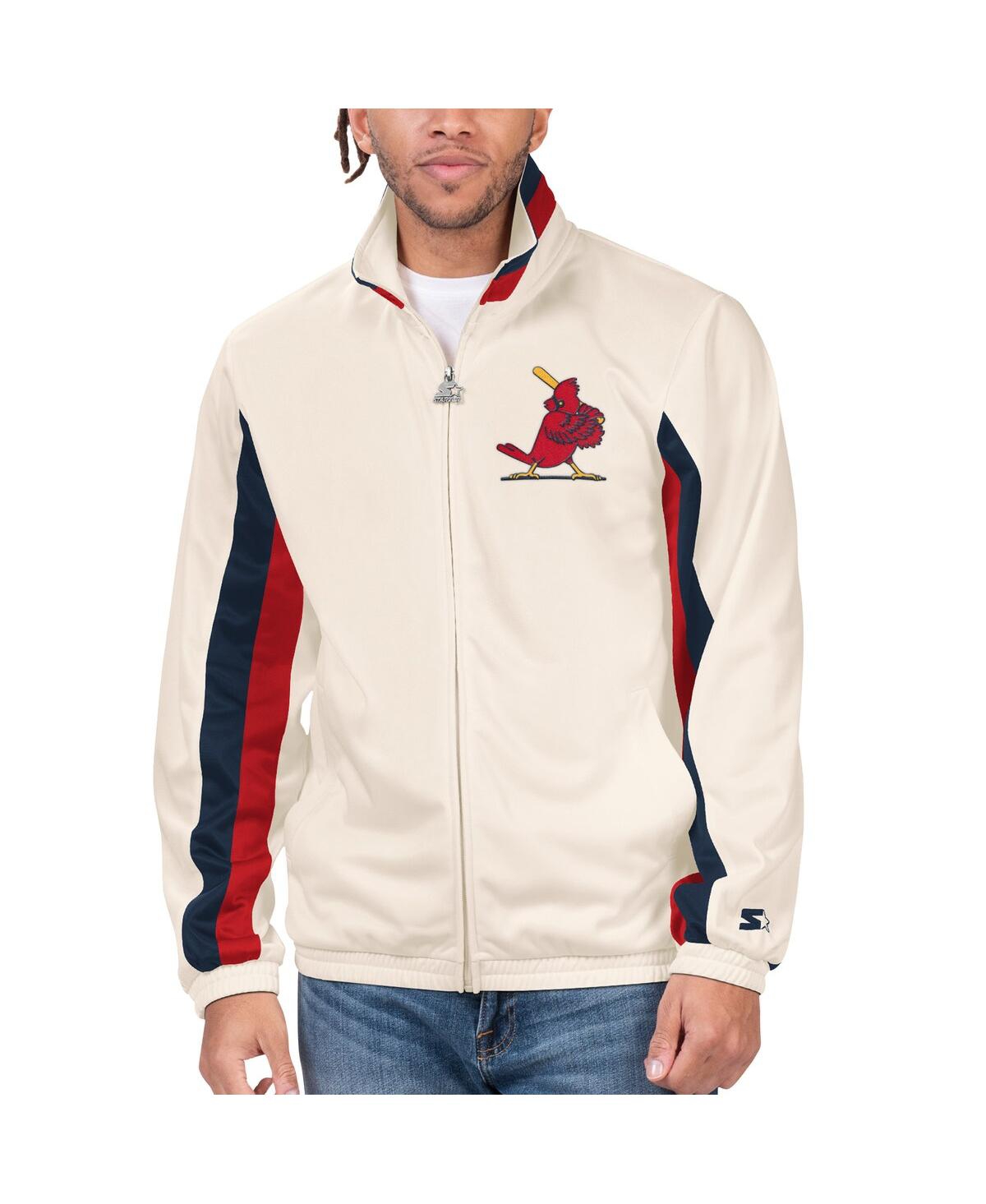 Shop Starter Men's  Cream St. Louis Cardinals Rebound Cooperstown Collection Full-zip Track Jacket