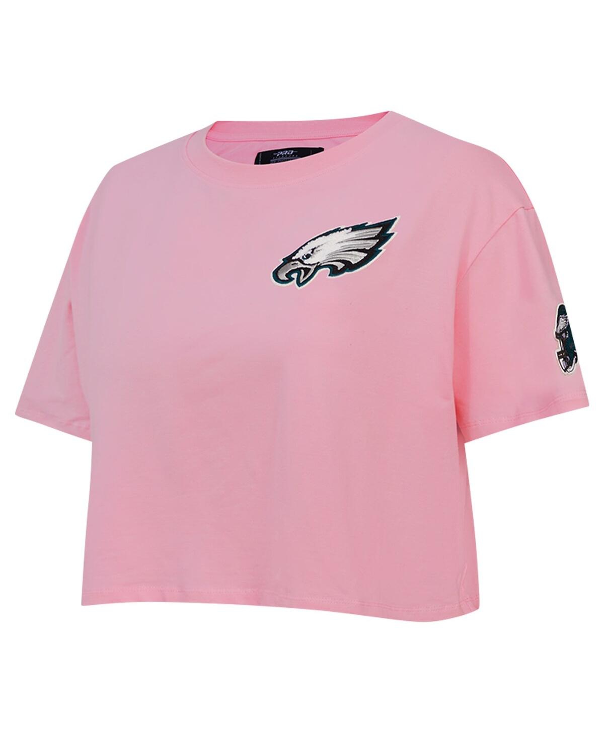 Shop Pro Standard Women's  Pink Philadelphia Eagles Cropped Boxy T-shirt