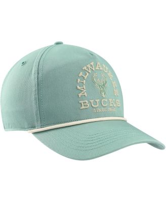 Men's Green Distressed Milwaukee Bucks Canyon Ranchero Hitch Adjustable Hat
