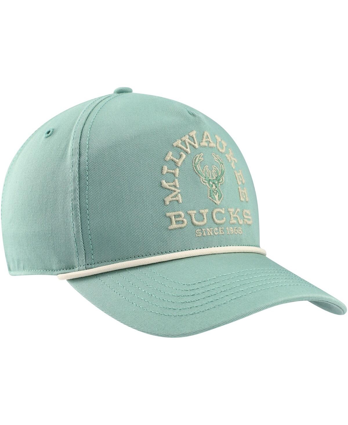 47 Brand Men's ' Green Distressed Milwaukee Bucks Canyon Ranchero Hitch Adjustable Hat In Green