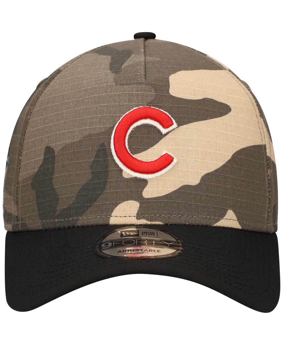 Shop New Era Men's  Chicago Cubs Camo Crown A-frame 9forty Adjustable Hat