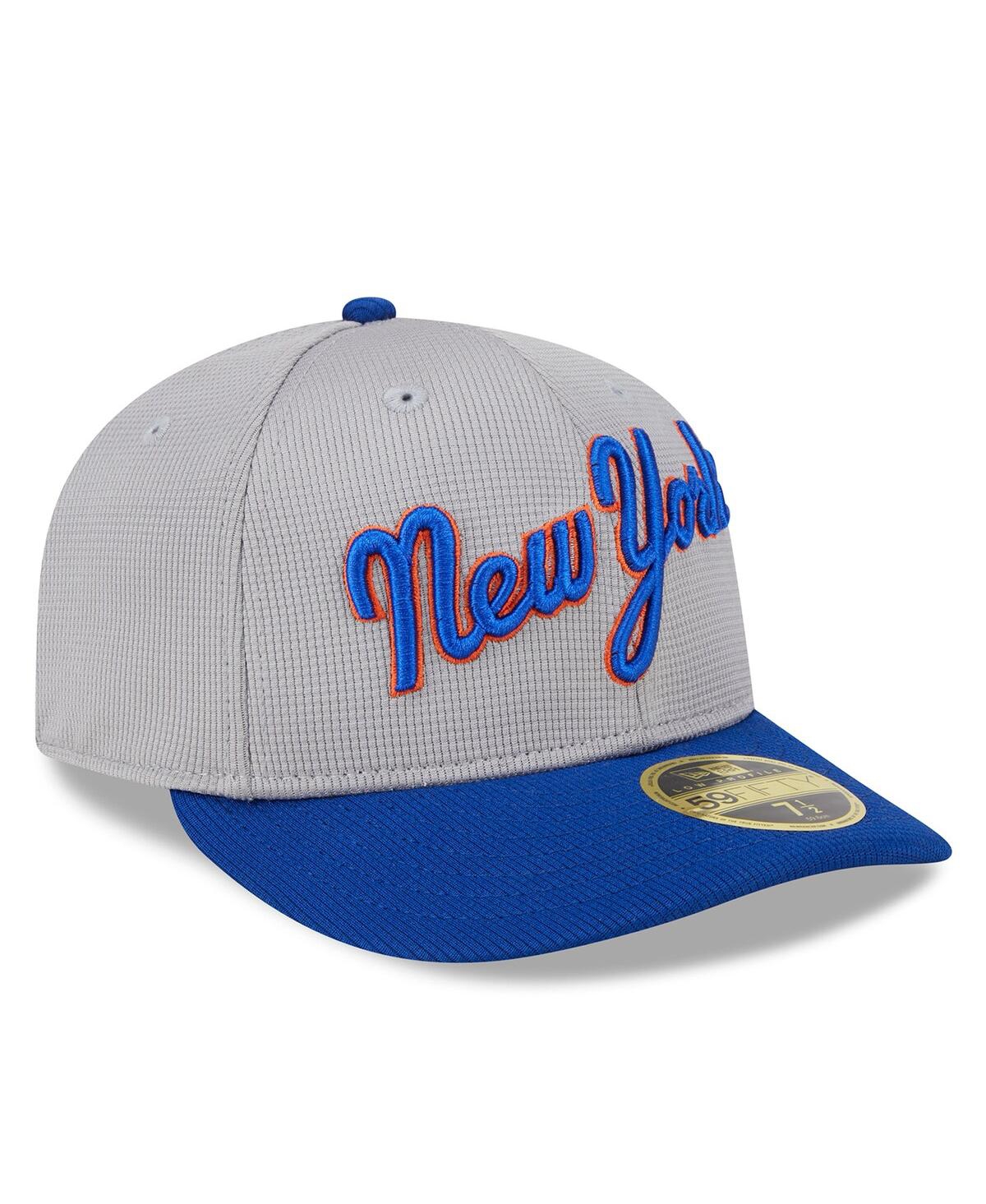 Men's New EraNew York Mets 2024 Batting Practice Low Profile 59FIFTY Fitted Hat - Gray