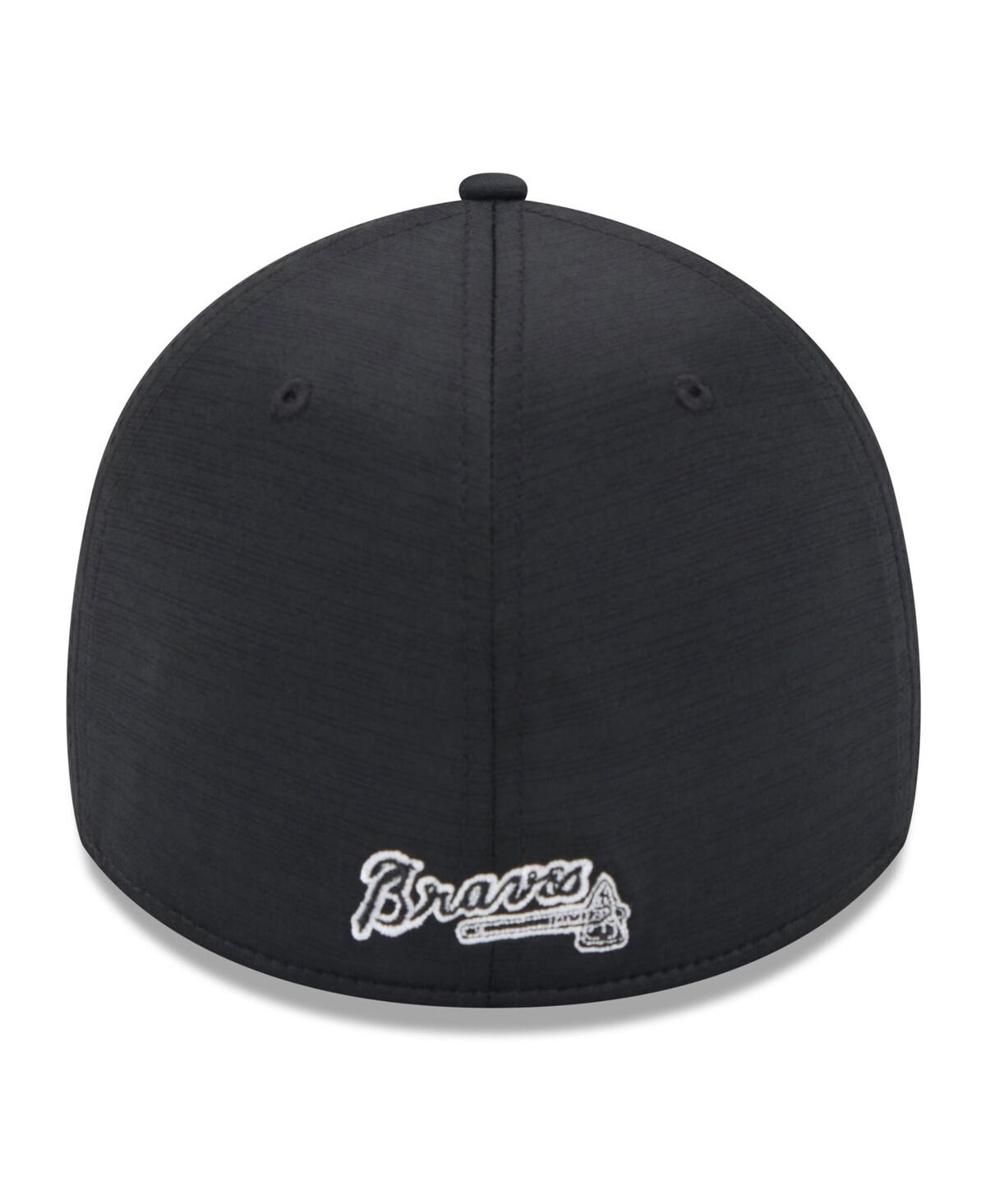 Men's New EraAtlanta Braves 2024 Clubhouse 39THIRTY Flex Fit Hat - Black