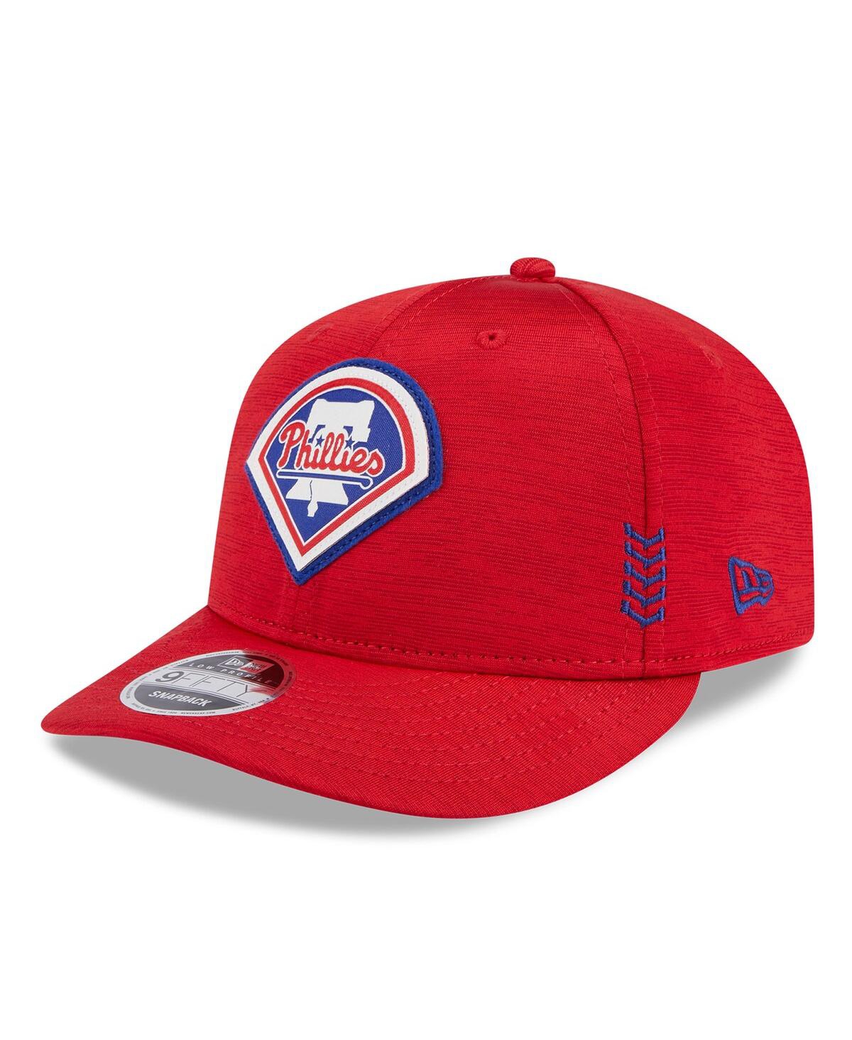 Shop New Era Men's  Red Philadelphia Phillies 2024 Clubhouse Low Profile 59fifty Snapback Hat