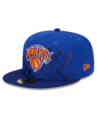 Men's Blue New York Knicks 2024 NBA All-Star Game Rally Drive Checkerboard 59FIFTY Crown Fitted Hat