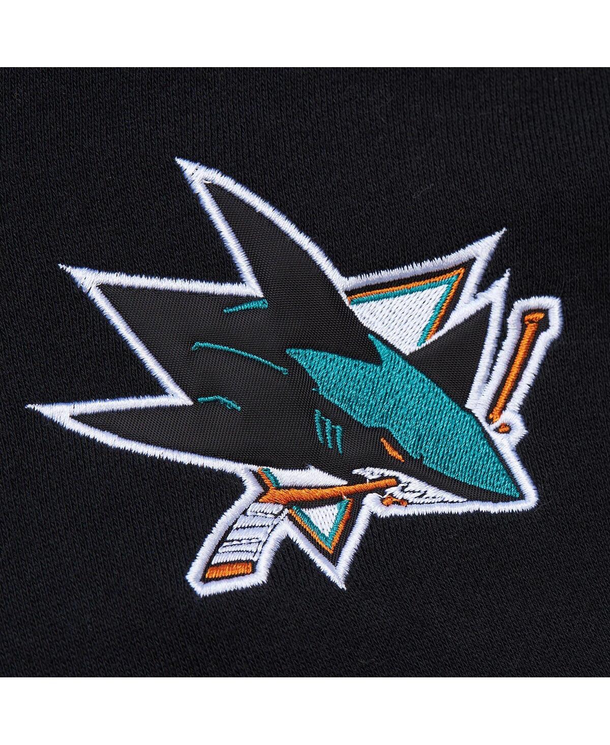 Mitchell & Ness Men's  Black San Jose Sharks Head Coach Pullover Hoodie In Black