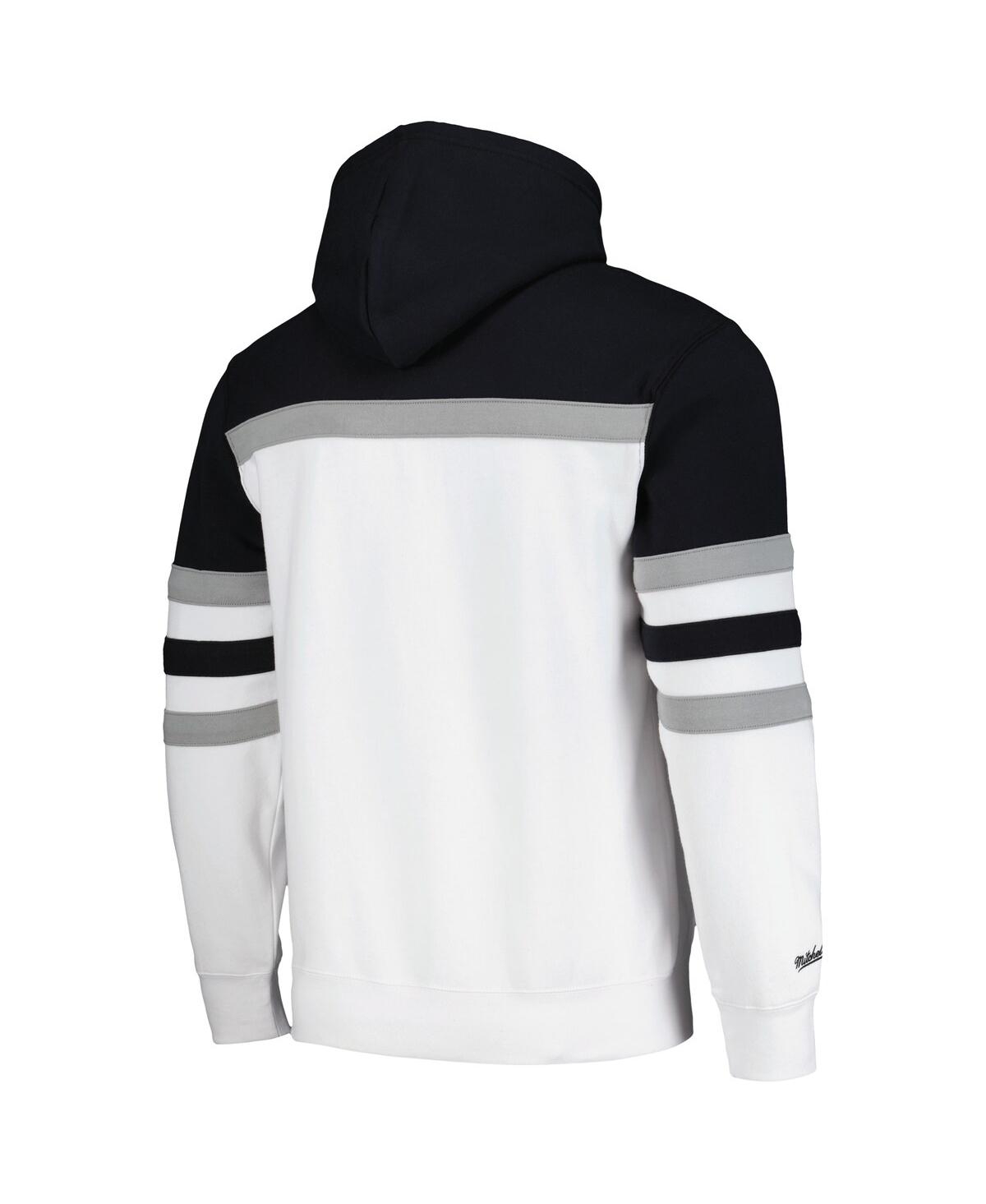 Mitchell & Ness Men's  White, Black Los Angeles Kings Head Coach Pullover Hoodie In White,black