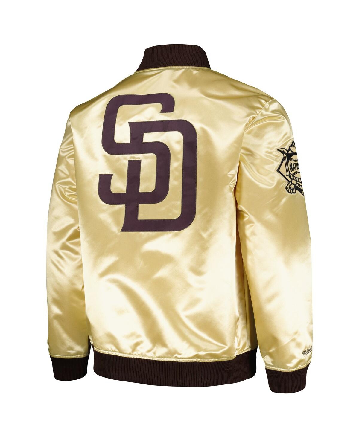 Shop Mitchell & Ness Men's  Gold San Diego Padres Og 2.0 Lightweight Satin Full-zip Jacket