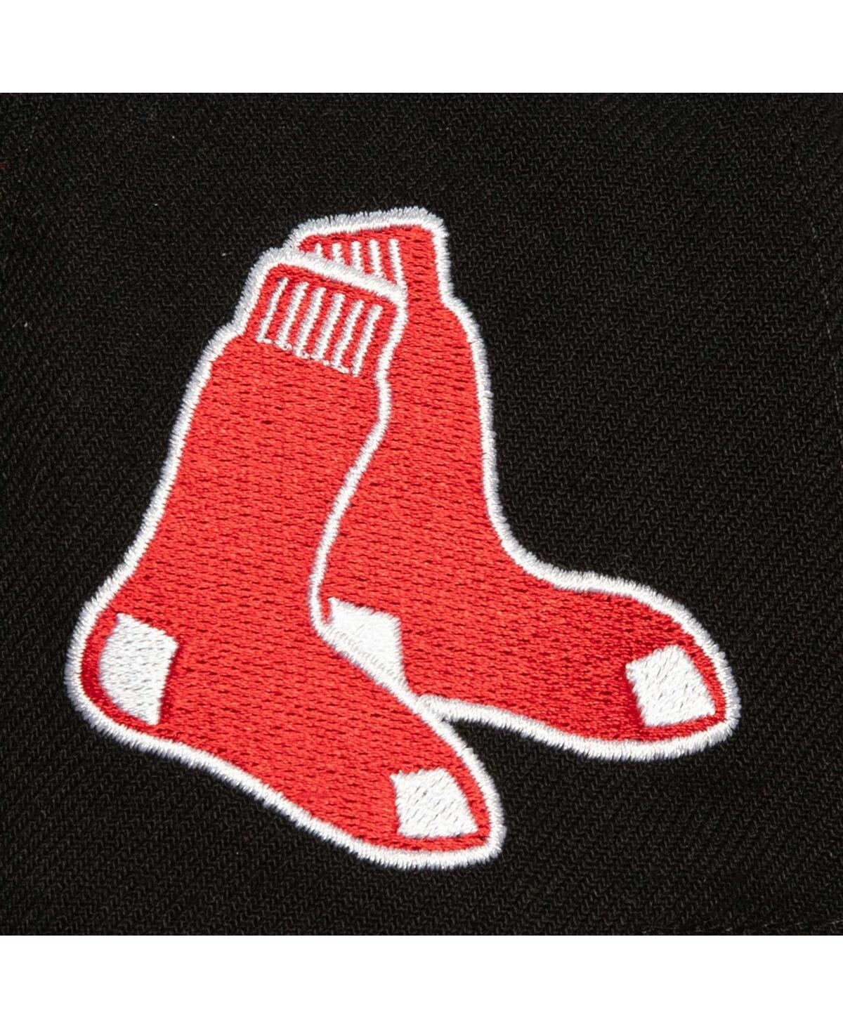 Mitchell & Ness Men's  Black Boston Red Sox Bred Pro Adjustable Hat In Black