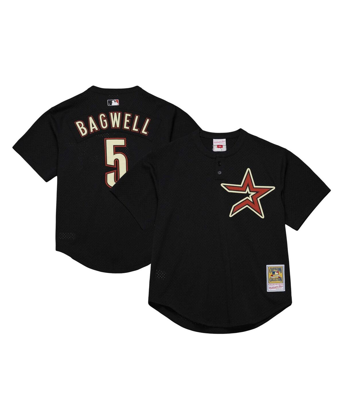 Men's Mitchell & Ness Jeff Bagwell Black Houston Astros Cooperstown Mesh Batting Practice Jersey