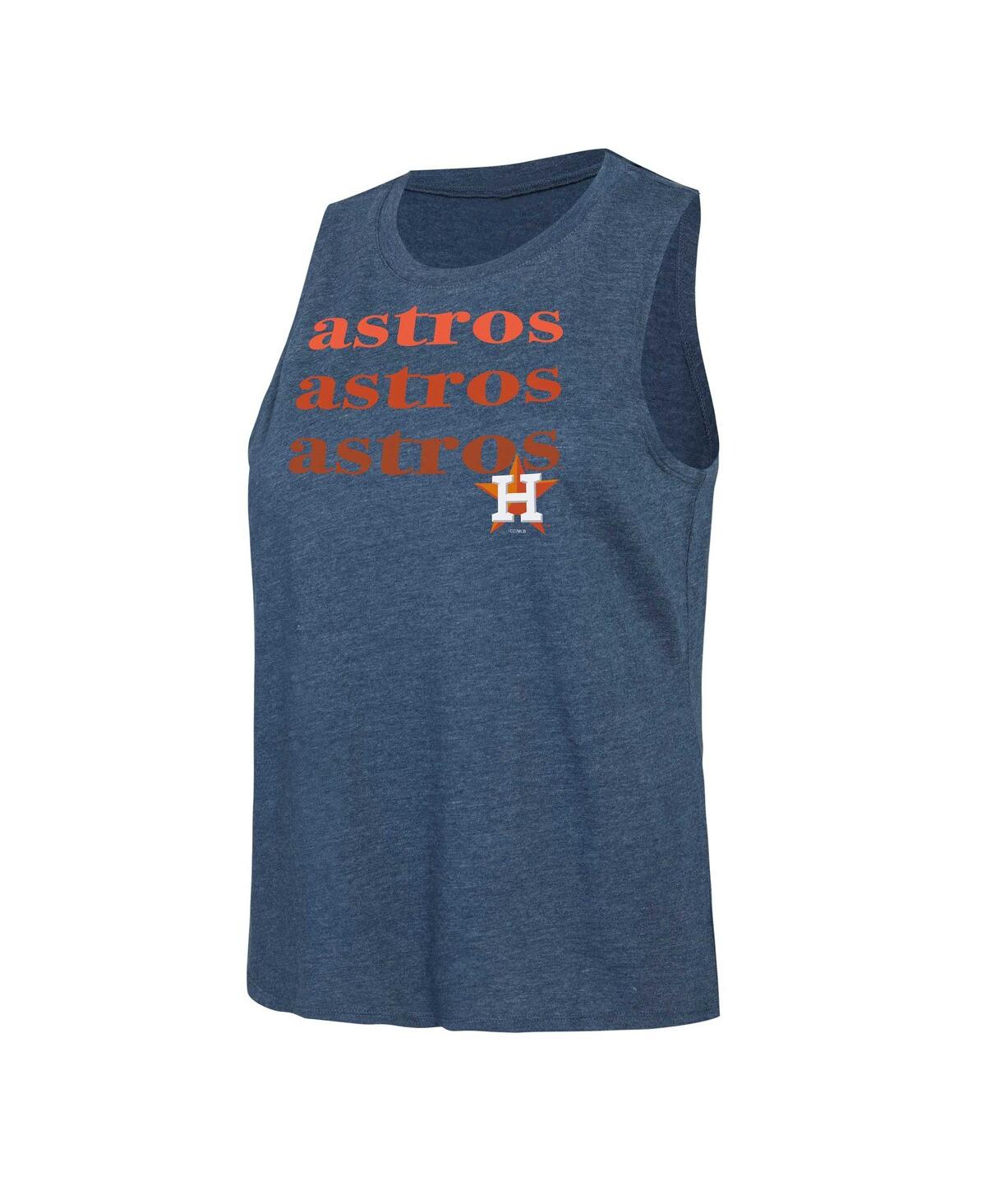 Concepts Sport Women's  Charcoal, Navy Houston Astros Meter Muscle Tank And Pants Sleep Set In Charcoal,navy