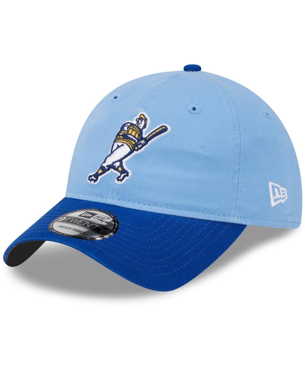New Era Kids' Youth Boys And Girls  Light Blue Milwaukee Brewers 2024 Batting Practice 9twenty Adjustable H