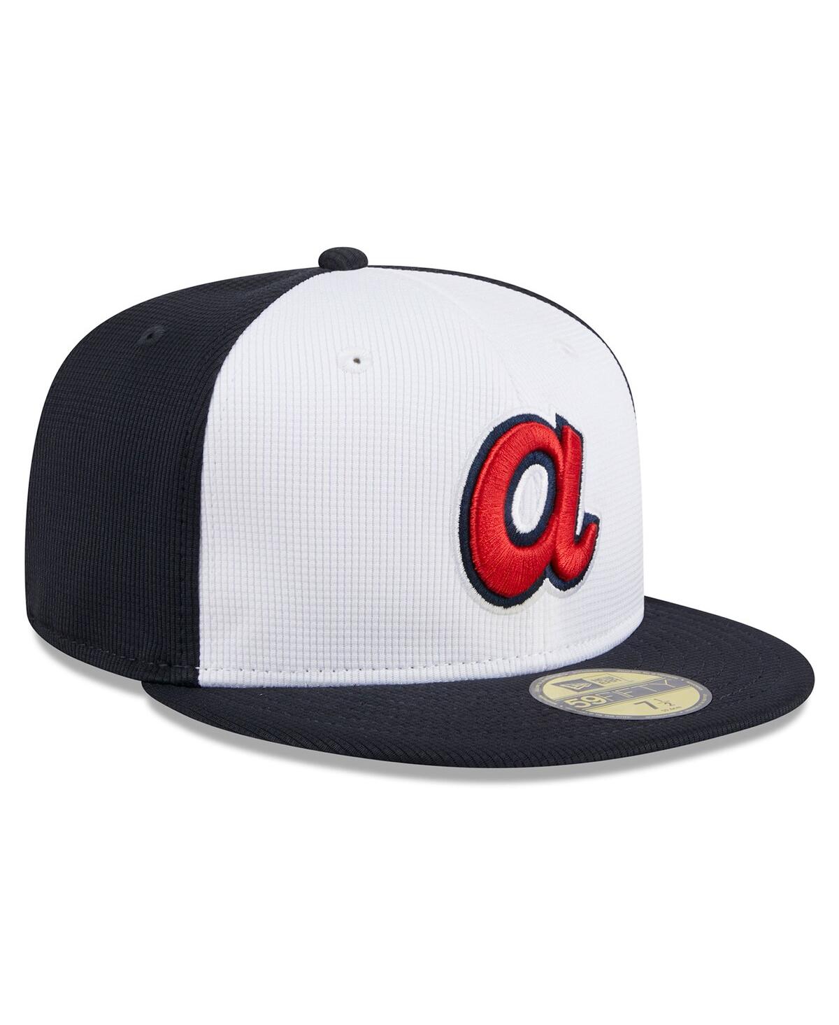 New Era Men's White Atlanta Braves 2024 Batting Practice 59fifty Fitted Hat In White