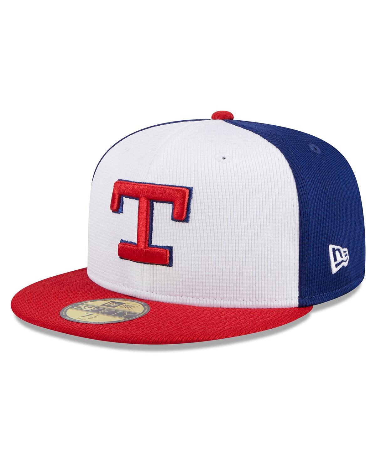 NEW ERA MEN'S NEW ERA WHITE TEXAS RANGERS 2024 BATTING PRACTICE 59FIFTY FITTED HAT 