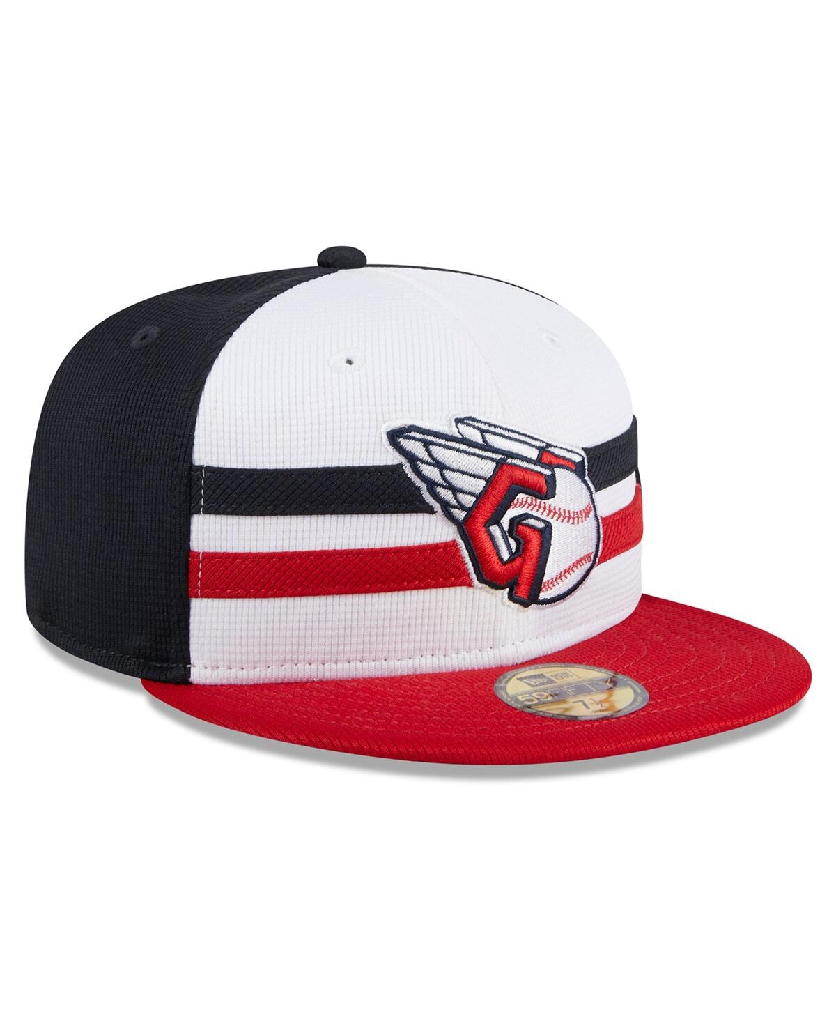 New Era White Cleveland Guardians 2024 Batting Practice 59fifty Fitted Hat In White