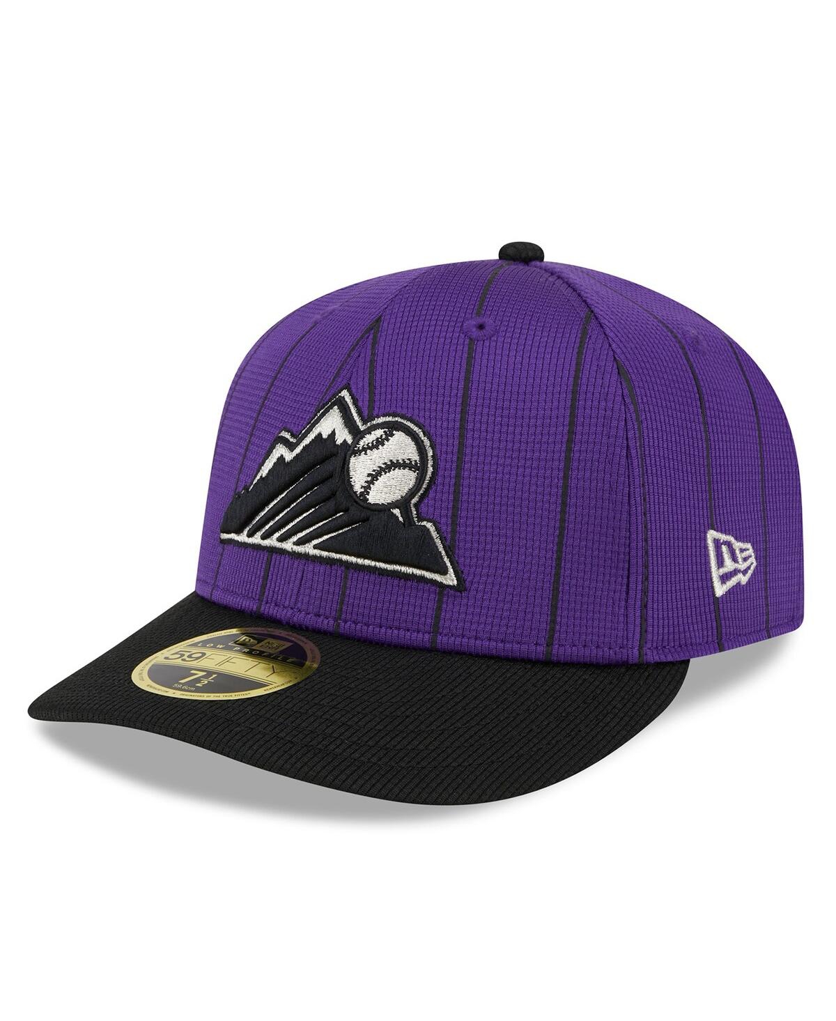 Shop New Era Men's  Purple Colorado Rockies 2024 Batting Practice Low Profile 59fifty Fitted Hat