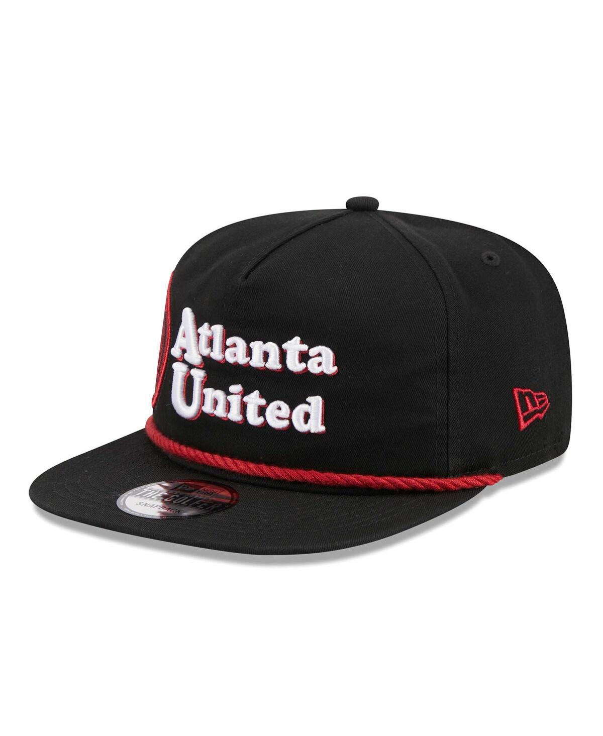 New Era Men's  Black Atlanta United Fc Heritage The Golfer Snapback Hat In Black