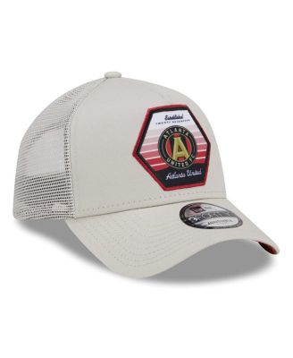 Men's Cream Atlanta United FC Established Patch 9FORTY A-Frame Trucker Adjustable Hat